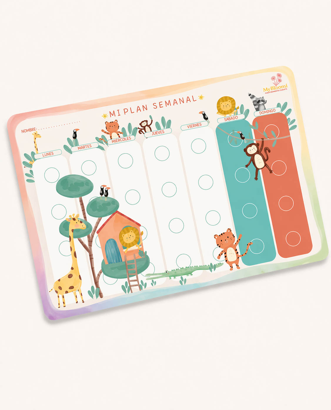 Starter set de rutinas Montessori para niños con planificador y tarjetas visuales