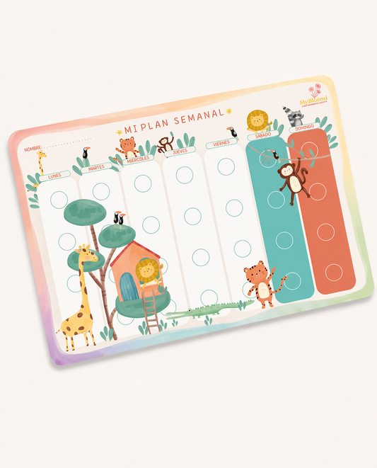 Starter set de rutinas Montessori para niños con planificador y tarjetas visuales